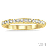 1/4 Ctw 15Stones Round Cut Diamond Wedding Band in 14K Yellow Gold