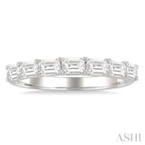 1 Ctw East-West Emerald Cut Diamond Fashion Band in 14K White Gold