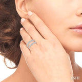 3/4 Ctw Round Cut Diamond Insert Ring in 14K White Gold
