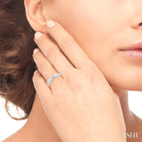 1/20 Ctw Round Cut Diamond Wedding band in Sterling Silver