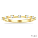 1/5 Ctw Round Cut Diamond Fashion Band in 10K Yellow Gold