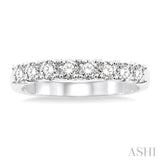 5/8 Ctw Round Cut Diamond Wedding Band in 14K White Gold