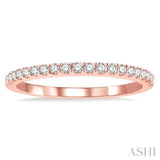 1/4 Ctw Round Cut Diamond Wedding Band in 14K Rose Gold