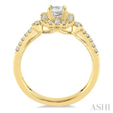 1/4 Ctw Diamond Semi-mount Engagement Ring in 14K Yellow Gold
