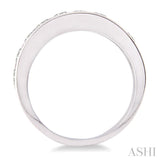 1 Ctw Channel Set Round Cut Diamond Wedding Band in 14K White Gold