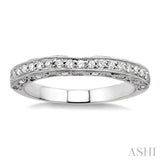 3/8 Ctw Round Cut Diamond Matching Wedding Band in 14K White Gold