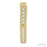 1/8 Ctw Petite Hexagon Round Cut Diamond Fashion Huggies in 10K Yellow Gold