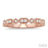 1/5 Ctw Round Cut Diamond Fashion Band in 14K Rose Gold
