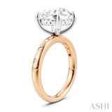 1/5 Ctw Round Shape Round Cut Diamond Semi-Mount Engagement Ring in 14K Rose and White Gold