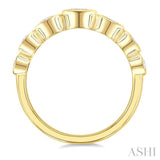 1 Ctw 7 Stone Bezel Set Oval Cut Diamond Fashion Band in 14K Yellow Gold