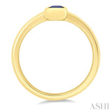6X4 MM Octagon Shape Sapphire Precious Solitaire Ring in 14K Yellow Gold