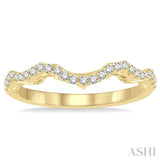 1/5 Ctw Round Cut Diamond Wedding Band in 14K Yellow Gold