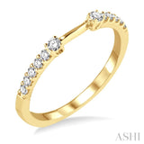 1/5 Ctw Round Cut Diamond Fashion Curved Band in 14K Yellow Gold