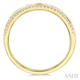 1/3 Ctw Twin Row Round Cut Diamond Wedding Band in 14K Yellow Gold