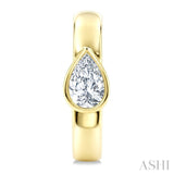 5/8 Ctw Pear Cut Diamond Fashion Hoop Earrings in 14K Yellow Gold