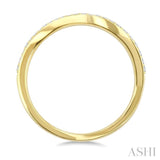 1/4 Ctw Pave Set Round Cut Diamond Wave Fashion Ring in 14K Yellow Gold