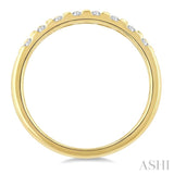 1/4 Ctw Checkered Round Cut Diamond Fashion Band in 10K Yellow Gold