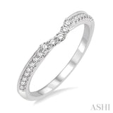 1/4 Ctw Round Cut Diamond Wedding Band in 14K White Gold