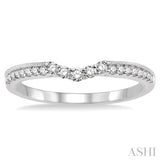 1/4 Ctw Round Cut Diamond Wedding Band in 14K White Gold
