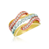 14K Le Vian Tri Color Gold Ring