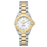TAG Heuer Aquaracer  Quartz Ladies Mother of Pearl Steel & Yellow Gold Coating Watch