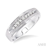 1/8 ctw Round Cut Diamond Men's Ring in 10K White Gold