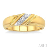 1/8 ctw Round Cut Diamond Men's Ring in 10K Yellow Gold