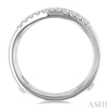 1/3 Ctw Round Cut Diamond Insert Ring in 14K White Gold