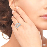 1 1/10 Ctw Diamond Insert Ring in 14K White Gold