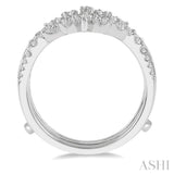 1/2 ctw Mini Marquise Mounts Round Cut Diamond Insert Ring in 14K White Gold