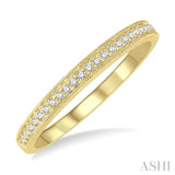 1/10 Ctw Round Cut Diamond Wedding Band in 14K Yellow Gold