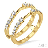 1/2 ctw Round Cut Diamond Insert Ring in 14K Yellow Gold