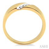 1/8 ctw Round Cut Diamond Men's Ring in 14K Yellow Gold