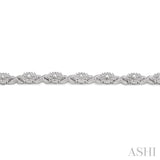 1/6 ctw Single Cut Diamond Bracelet in Sterling Silver