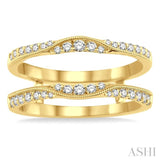 1/2 ctw Round Cut Diamond Insert Ring in 14K Yellow Gold