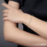 1 Ctw Pear Shape Lovebright Round Cut Diamond Stackable Bangle in 14K Yellow and White Gold