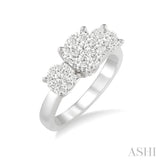 1/2 ctw Lovebright Round Cut Diamond Ring in 14K White Gold