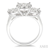 2.00 ctw Lovebright Round Cut Diamond Ring in 14K White Gold