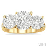 2.00 ctw Lovebright Round Cut Diamond Ring in 14K Yellow and White Gold