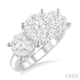 2.00 ctw Lovebright Round Cut Diamond Ring in 14K White Gold