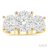 2.00 ctw Lovebright Round Cut Diamond Ring in 14K Yellow and White Gold