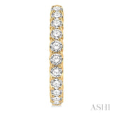 10.00 ctw Inside-Out Round Cut Diamond Hoop Earrings in 14K Yellow Gold