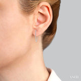 7 ctw Inside-Out Round Cut Diamond 2-Inch Hoop Earrings in 14K White Gold