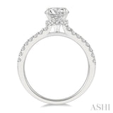 1/3 Ctw Round Diamond Semi-Mount Engagement Ring in 14K White Gold