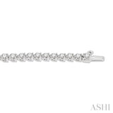 5 Ctw Round Cut Diamond 3-Prong Tennis Bracelet in 14K White Gold