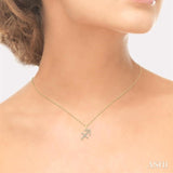 1/10 ctw Sagittarius Round Cut Diamond Zodiac Pendant With Chain in 10K Yellow Gold