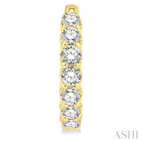 4 ctw Inside-Out Round Cut Diamond Hoop Earrings in 14K Yellow Gold