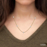 1 ctw Round Cut Diamond Fashion Necklace in 14K Yellow and White Gold