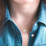 1/6 Ctw Oval Shape Lovebright Diamond Pendant With Chain in 14K Yellow and White Gold