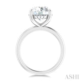 1/10 ctw Circular Shape Round Cut Diamond Semi Mount Engagement Ring in 14K White Gold